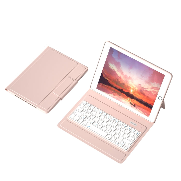 T1082 Bluetooth Keyboard TPU Soft + PU Leather Tablet Case with Pen Slot For iPad 10.2 (2020/2019) / Air 10.5 / Pro 10.5