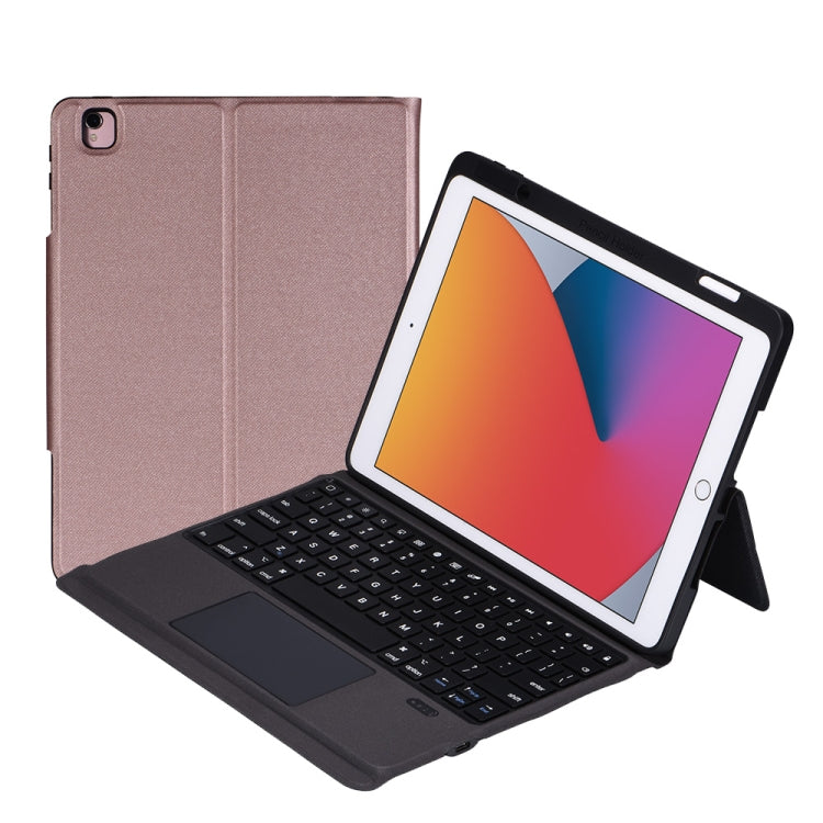 T2092 Bluetooth Keyboard PU Leather + Soft TPU Tablet Case with Touchpad & Pen Slot For iPad 10.2(2020/2019) Air 10.5 / Pro 10.5