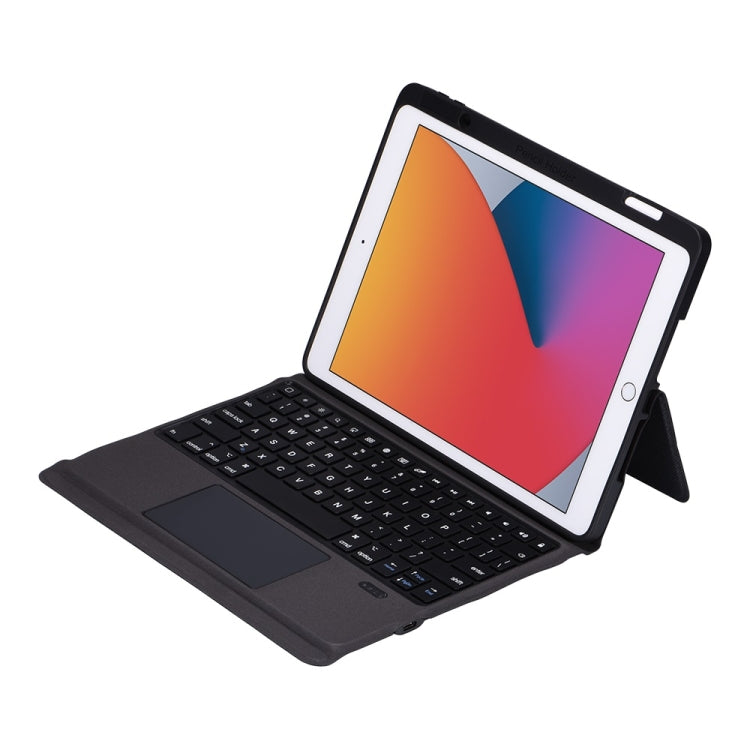 T2092 Bluetooth Keyboard PU Leather + Soft TPU Tablet Case with Touchpad & Pen Slot For iPad 10.2(2020/2019) Air 10.5 / Pro 10.5