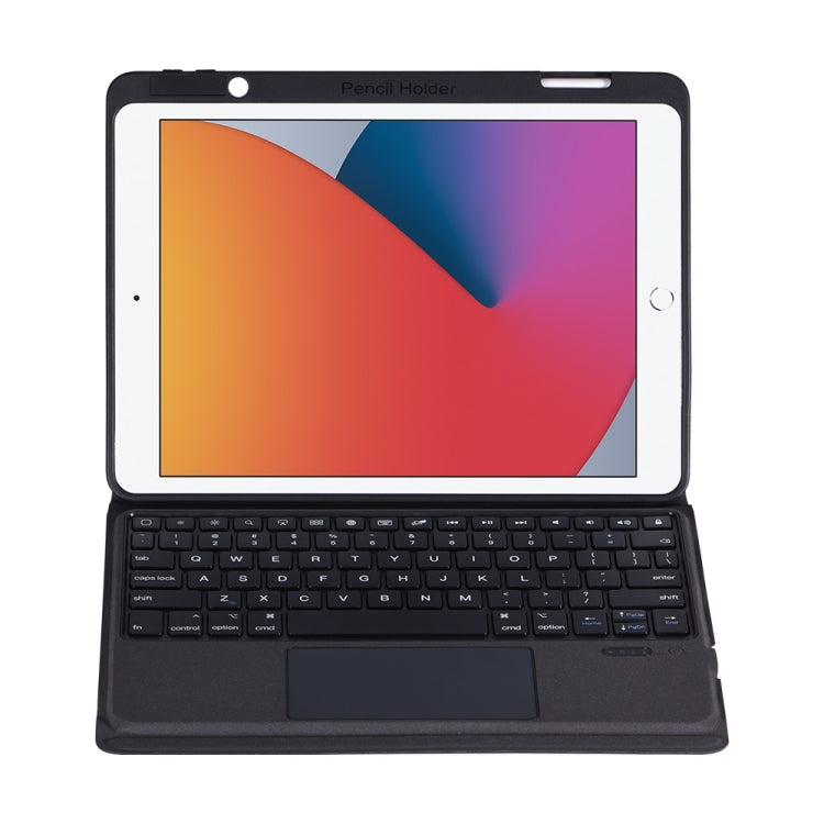 T2092 Bluetooth Keyboard PU Leather + Soft TPU Tablet Case with Touchpad & Pen Slot For iPad 10.2(2020/2019) Air 10.5 / Pro 10.5
