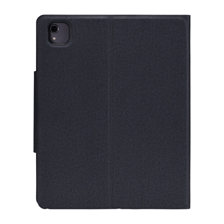 T2098 Bluetooth Keyboard PU Leather + Soft TPU Tablet Case with Touchpad & Pen Slot For iPad Pro 12.9 (2020/2018)(Black)