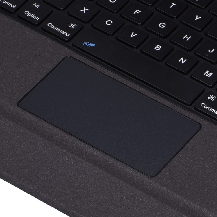 T2098 Bluetooth Keyboard PU Leather + Soft TPU Tablet Case with Touchpad & Pen Slot For iPad Pro 12.9 (2020/2018)(Black)