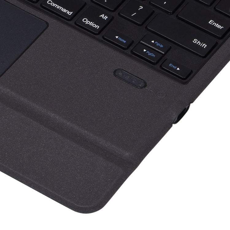 T2098 Bluetooth Keyboard PU Leather + Soft TPU Tablet Case with Touchpad & Pen Slot For iPad Pro 12.9 (2020/2018)(Black)
