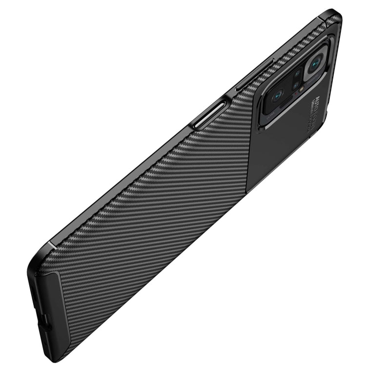 For Xiaomi Redmi Note 10 Pro / Note 10 Pro Max Carbon Fiber Texture Shockproof TPU Case