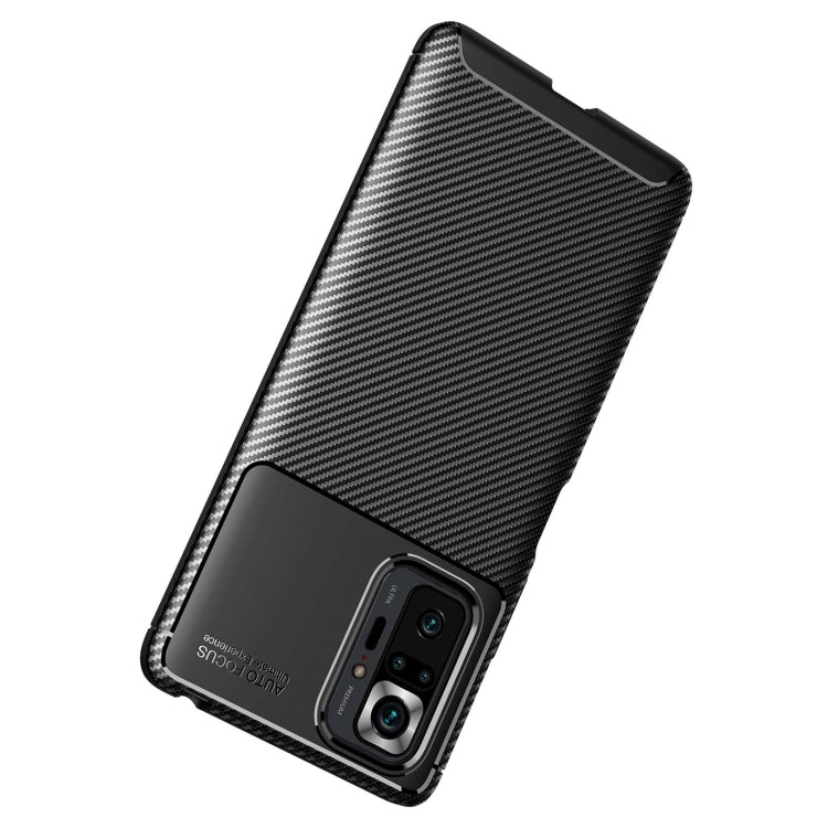 For Xiaomi Redmi Note 10 Pro / Note 10 Pro Max Carbon Fiber Texture Shockproof TPU Case