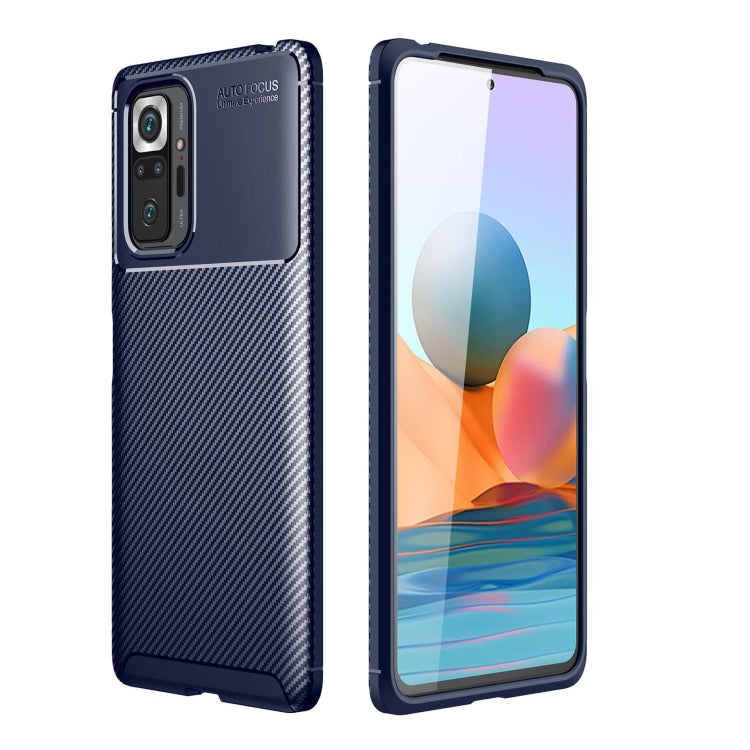 For Xiaomi Redmi Note 10 Pro / Note 10 Pro Max Carbon Fiber Texture Shockproof TPU Case