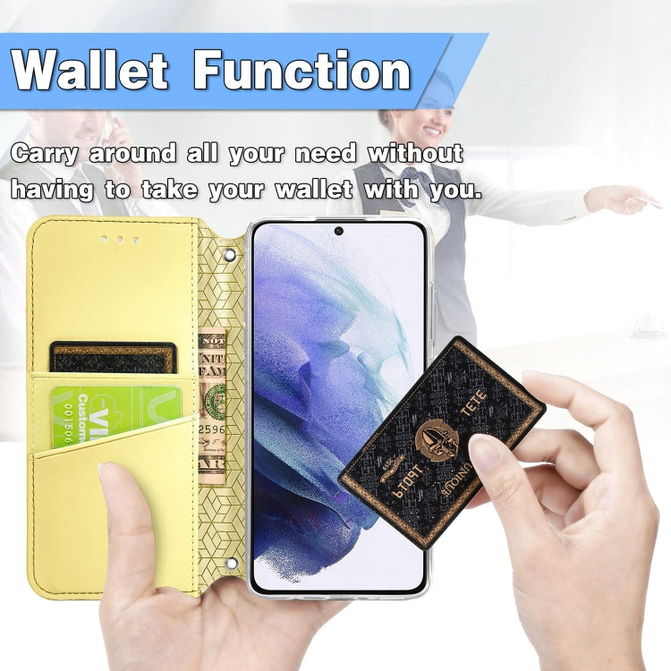 For Samsung Galaxy S21 5G Blooming Mandala Embossed Pattern Magnetic Horizontal Flip Leather Case with Holder & Card Slots & Wallet