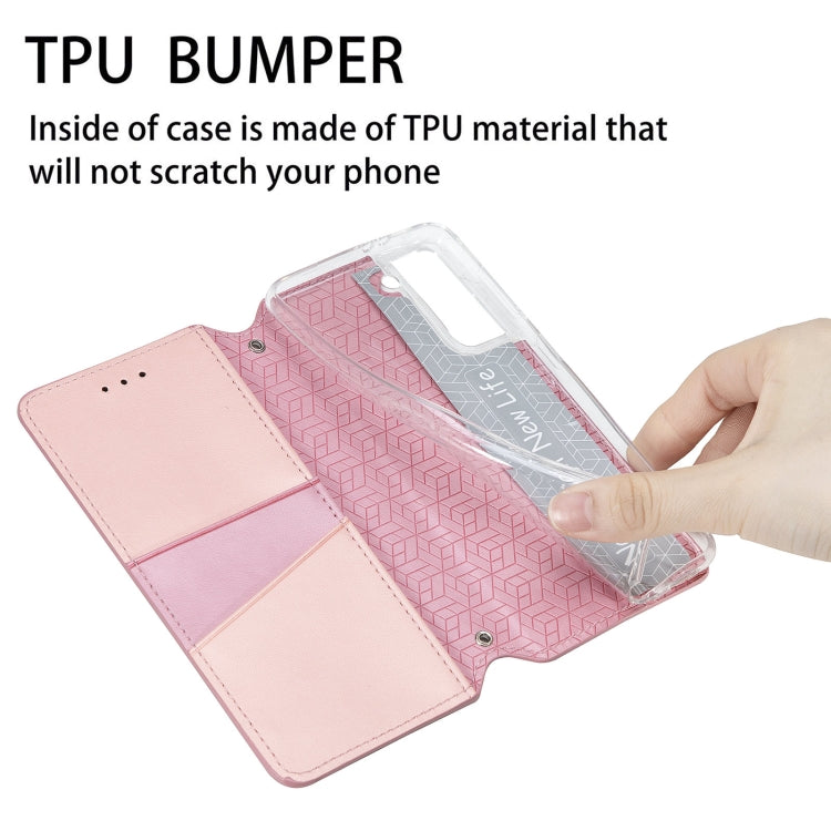 For Samsung Galaxy S21 5G Blooming Mandala Embossed Pattern Magnetic Horizontal Flip Leather Case with Holder & Card Slots & Wallet