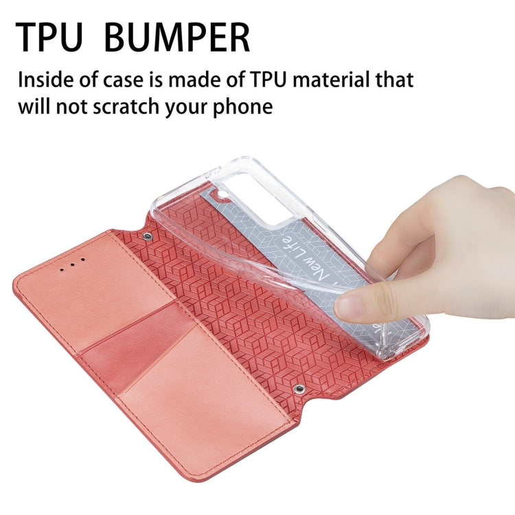 For Samsung Galaxy S21 5G Blooming Mandala Embossed Pattern Magnetic Horizontal Flip Leather Case with Holder & Card Slots & Wallet