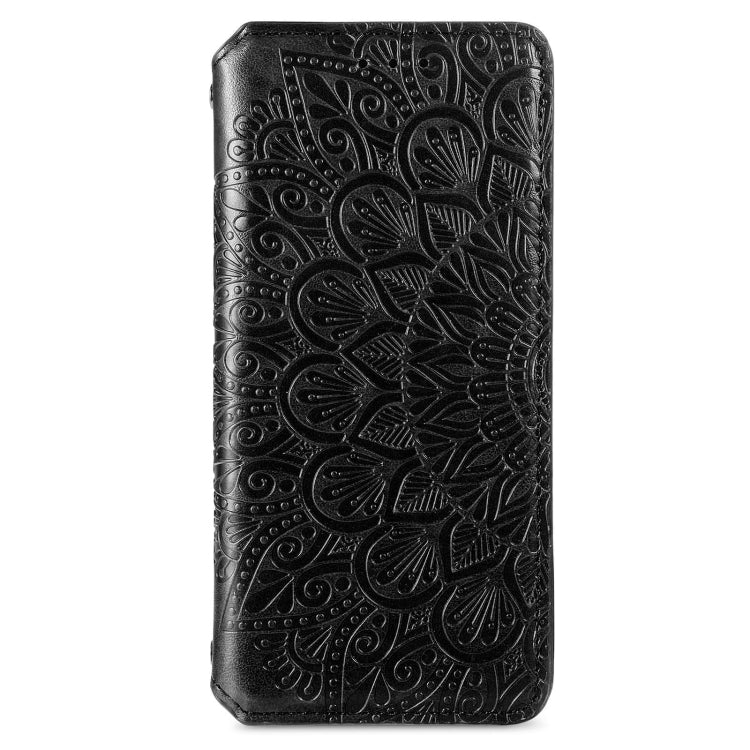 For Samsung Galaxy S21 5G Blooming Mandala Embossed Pattern Magnetic Horizontal Flip Leather Case with Holder & Card Slots & Wallet