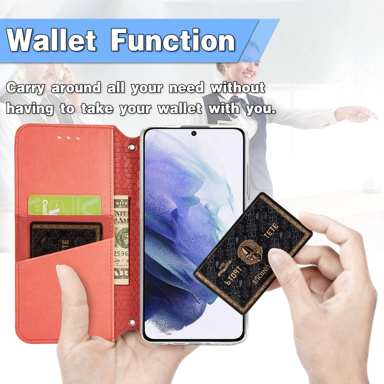 For Samsung Galaxy S21+ 5G Blooming Mandala Embossed Pattern Magnetic Horizontal Flip Leather Case with Holder & Card Slots & Wallet