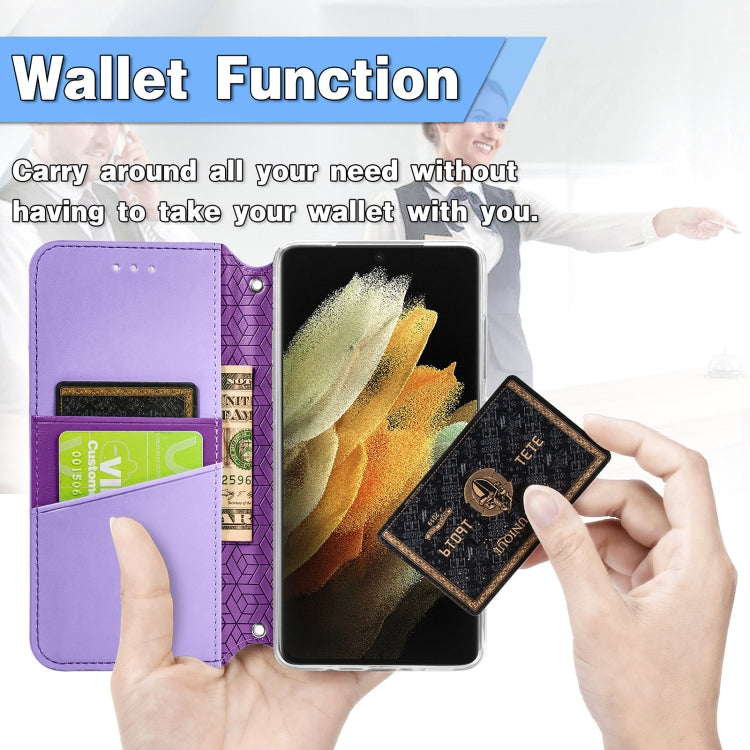For Samsung Galaxy S21 Ultra 5G Blooming Mandala Embossed Pattern Magnetic Horizontal Flip Leather Case with Holder & Card Slots & Wallet