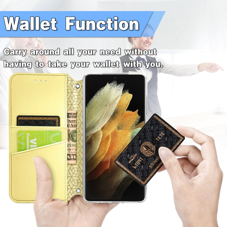 For Samsung Galaxy S21 Ultra 5G Blooming Mandala Embossed Pattern Magnetic Horizontal Flip Leather Case with Holder & Card Slots & Wallet