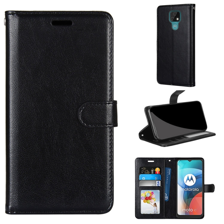 For Motorola Moto E7 Pure Color Horizontal Flip PU Leather Case with Holder & Card Slots & Wallet & Photo Frame