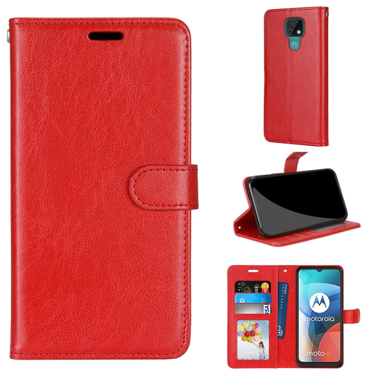 For Motorola Moto E7 Pure Color Horizontal Flip PU Leather Case with Holder & Card Slots & Wallet & Photo Frame