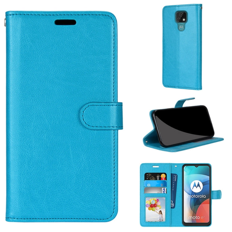 For Motorola Moto E7 Pure Color Horizontal Flip PU Leather Case with Holder & Card Slots & Wallet & Photo Frame