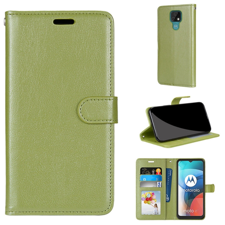 For Motorola Moto E7 Pure Color Horizontal Flip PU Leather Case with Holder & Card Slots & Wallet & Photo Frame