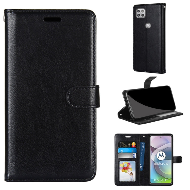 For Motorola Mote G 5G Pure Color Horizontal Flip PU Leather Case with Holder & Card Slots & Wallet & Photo Frame