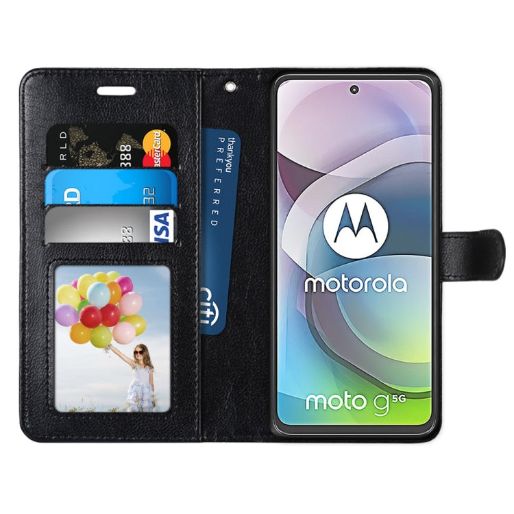 For Motorola Mote G 5G Pure Color Horizontal Flip PU Leather Case with Holder & Card Slots & Wallet & Photo Frame