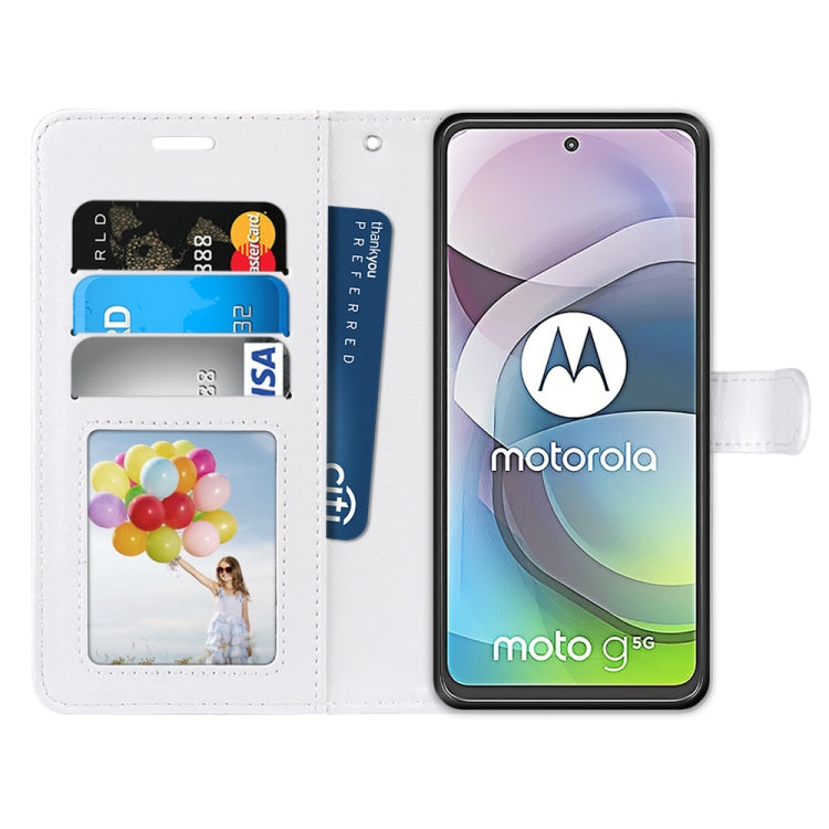 For Motorola Mote G 5G Pure Color Horizontal Flip PU Leather Case with Holder & Card Slots & Wallet & Photo Frame