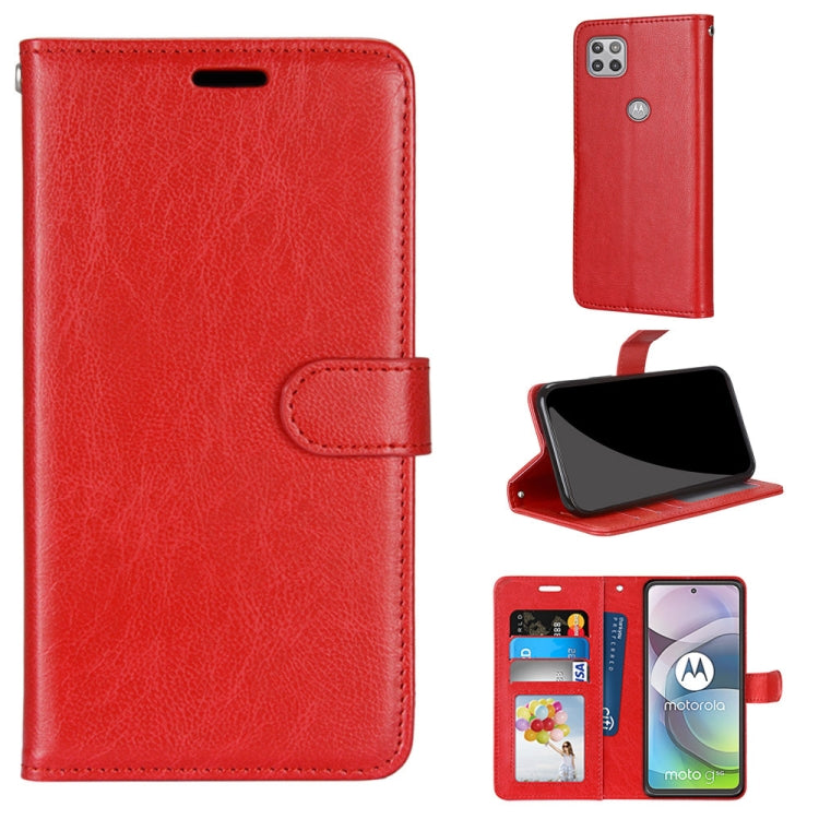 For Motorola Mote G 5G Pure Color Horizontal Flip PU Leather Case with Holder & Card Slots & Wallet & Photo Frame