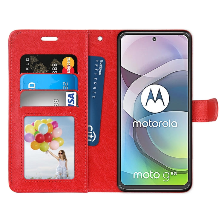 For Motorola Mote G 5G Pure Color Horizontal Flip PU Leather Case with Holder & Card Slots & Wallet & Photo Frame