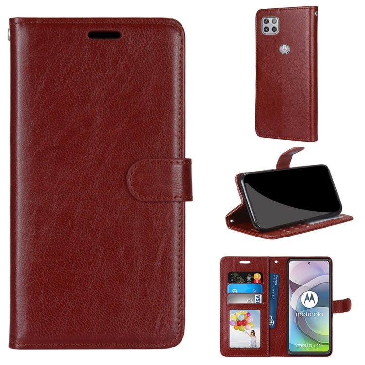 For Motorola Mote G 5G Pure Color Horizontal Flip PU Leather Case with Holder & Card Slots & Wallet & Photo Frame