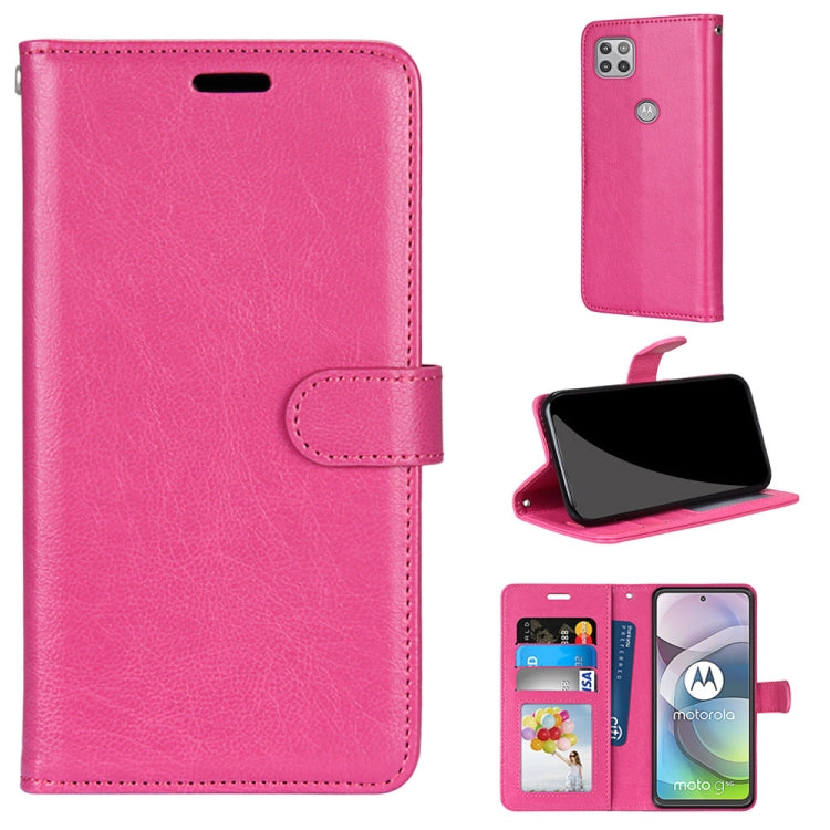 For Motorola Mote G 5G Pure Color Horizontal Flip PU Leather Case with Holder & Card Slots & Wallet & Photo Frame