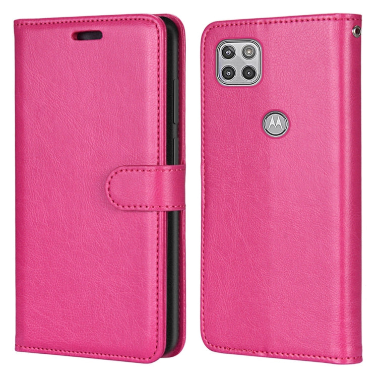 For Motorola Mote G 5G Pure Color Horizontal Flip PU Leather Case with Holder & Card Slots & Wallet & Photo Frame