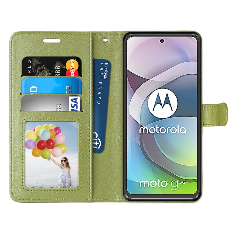 For Motorola Mote G 5G Pure Color Horizontal Flip PU Leather Case with Holder & Card Slots & Wallet & Photo Frame