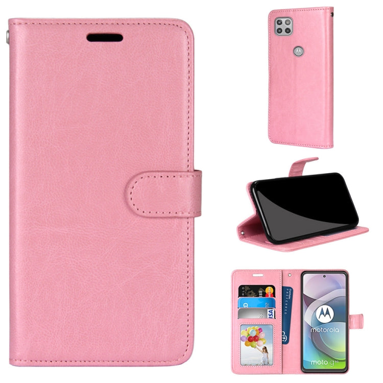 For Motorola Mote G 5G Pure Color Horizontal Flip PU Leather Case with Holder & Card Slots & Wallet & Photo Frame