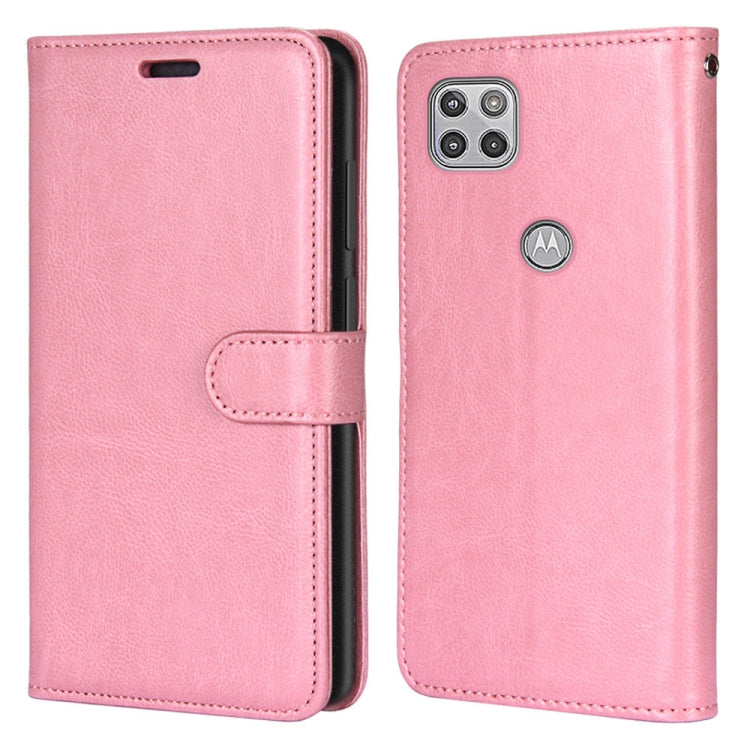 For Motorola Mote G 5G Pure Color Horizontal Flip PU Leather Case with Holder & Card Slots & Wallet & Photo Frame