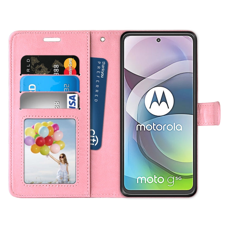 For Motorola Mote G 5G Pure Color Horizontal Flip PU Leather Case with Holder & Card Slots & Wallet & Photo Frame