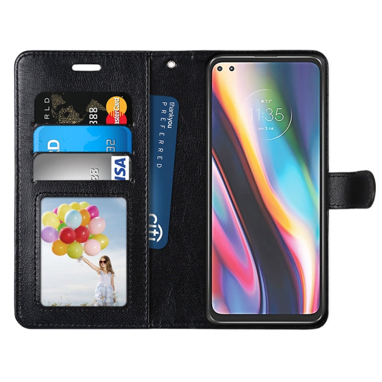 For Motorola Mote G 5G Plus Pure Color Horizontal Flip PU Leather Case with Holder & Card Slots & Wallet & Photo Frame