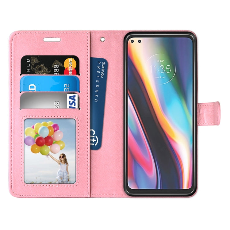 For Motorola Mote G 5G Plus Pure Color Horizontal Flip PU Leather Case with Holder & Card Slots & Wallet & Photo Frame