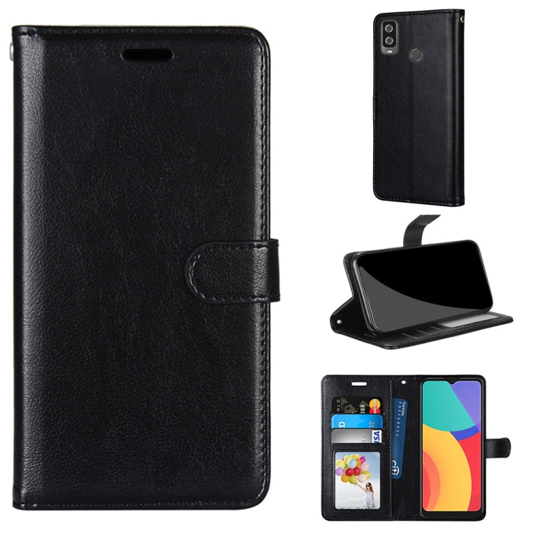 For Alcatel 1L (2021) Pure Color Horizontal Flip PU Leather Case with Holder & Card Slots & Wallet & Photo Frame