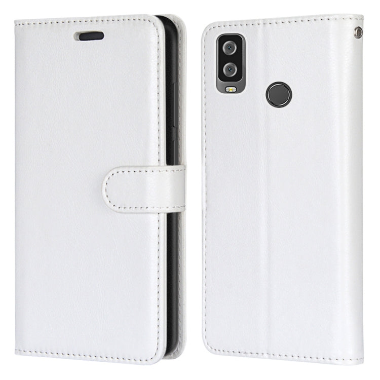 For Alcatel 1L (2021) Pure Color Horizontal Flip PU Leather Case with Holder & Card Slots & Wallet & Photo Frame