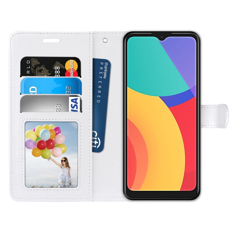 For Alcatel 1L (2021) Pure Color Horizontal Flip PU Leather Case with Holder & Card Slots & Wallet & Photo Frame