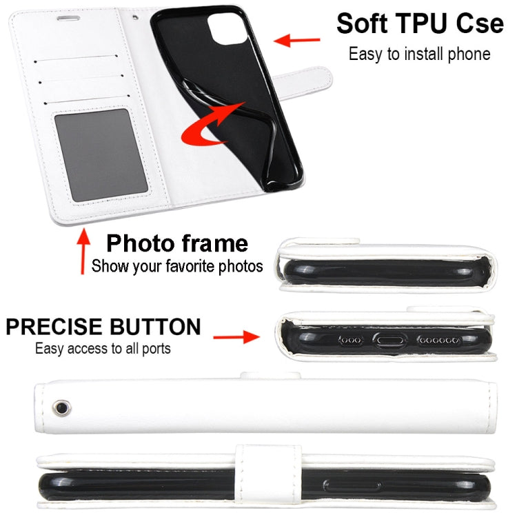 For Alcatel 1L (2021) Pure Color Horizontal Flip PU Leather Case with Holder & Card Slots & Wallet & Photo Frame