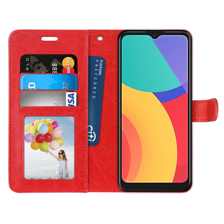For Alcatel 1L (2021) Pure Color Horizontal Flip PU Leather Case with Holder & Card Slots & Wallet & Photo Frame