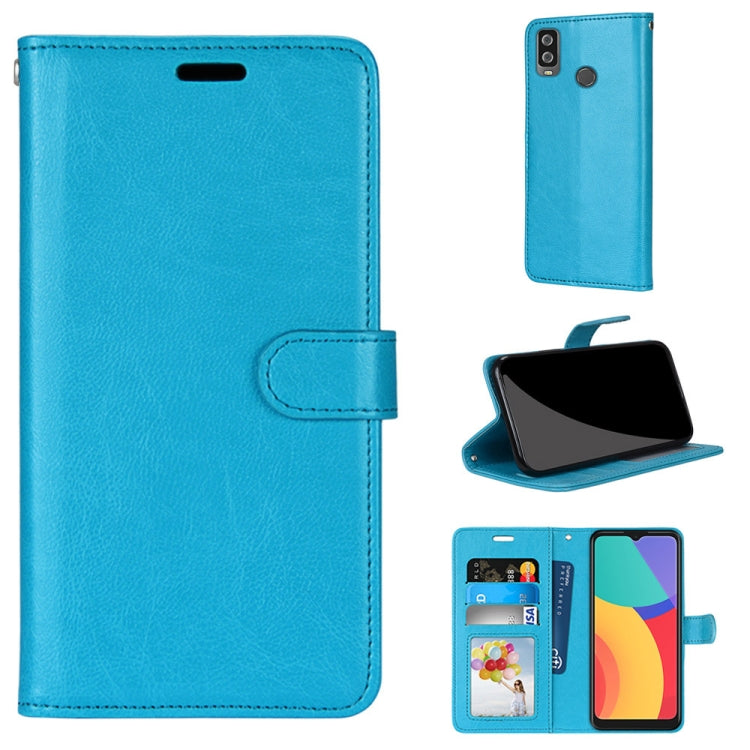 For Alcatel 1L (2021) Pure Color Horizontal Flip PU Leather Case with Holder & Card Slots & Wallet & Photo Frame
