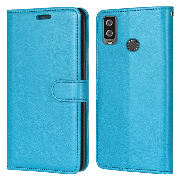 For Alcatel 1L (2021) Pure Color Horizontal Flip PU Leather Case with Holder & Card Slots & Wallet & Photo Frame