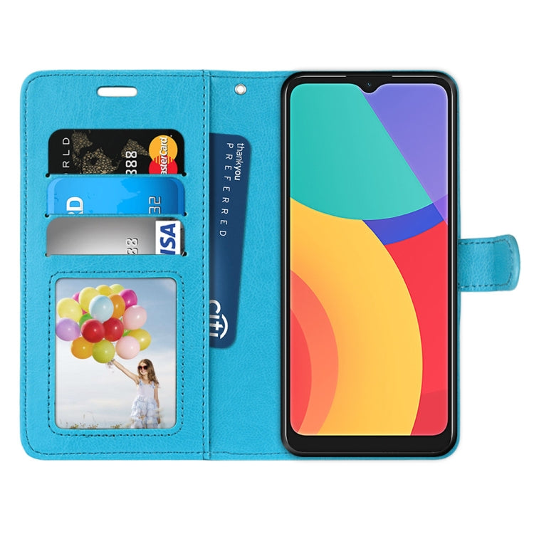 For Alcatel 1L (2021) Pure Color Horizontal Flip PU Leather Case with Holder & Card Slots & Wallet & Photo Frame