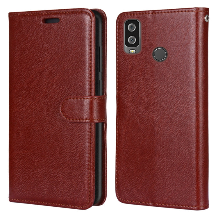 For Alcatel 1L (2021) Pure Color Horizontal Flip PU Leather Case with Holder & Card Slots & Wallet & Photo Frame