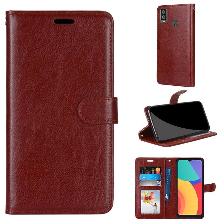 For Alcatel 1L (2021) Pure Color Horizontal Flip PU Leather Case with Holder & Card Slots & Wallet & Photo Frame