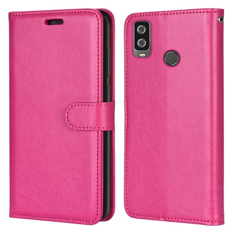 For Alcatel 1L (2021) Pure Color Horizontal Flip PU Leather Case with Holder & Card Slots & Wallet & Photo Frame