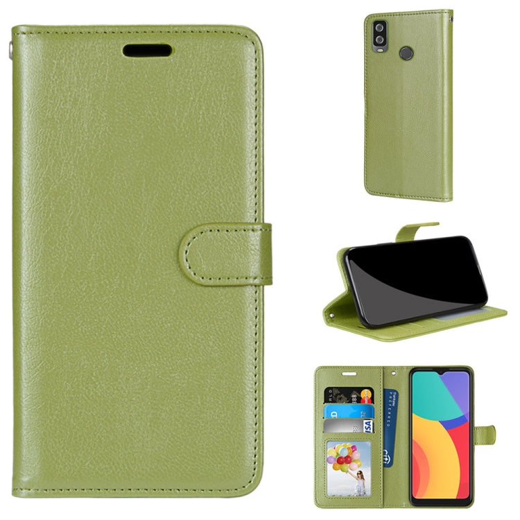 For Alcatel 1L (2021) Pure Color Horizontal Flip PU Leather Case with Holder & Card Slots & Wallet & Photo Frame