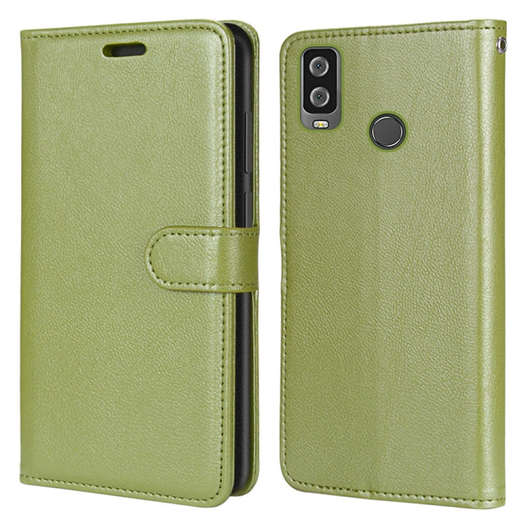 For Alcatel 1L (2021) Pure Color Horizontal Flip PU Leather Case with Holder & Card Slots & Wallet & Photo Frame
