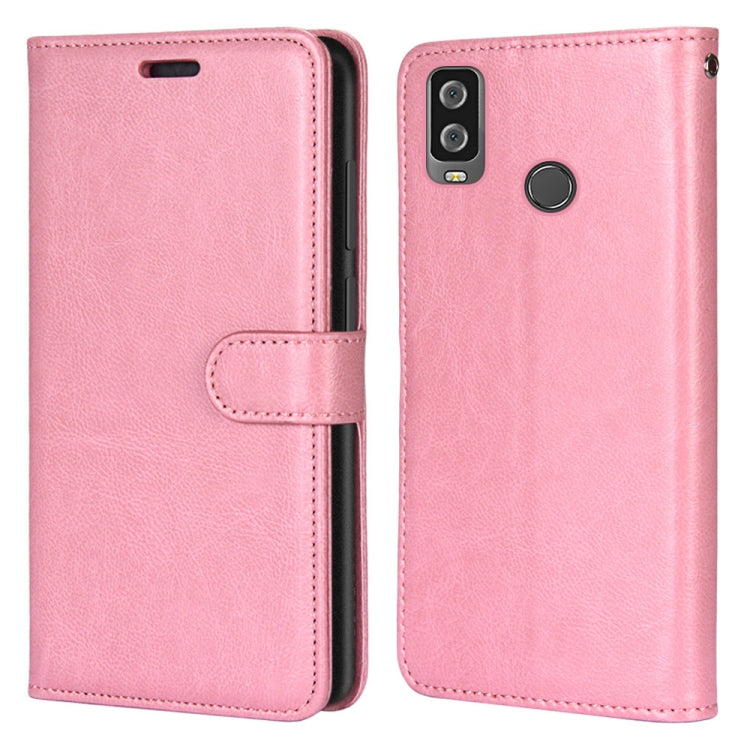 For Alcatel 1L (2021) Pure Color Horizontal Flip PU Leather Case with Holder & Card Slots & Wallet & Photo Frame