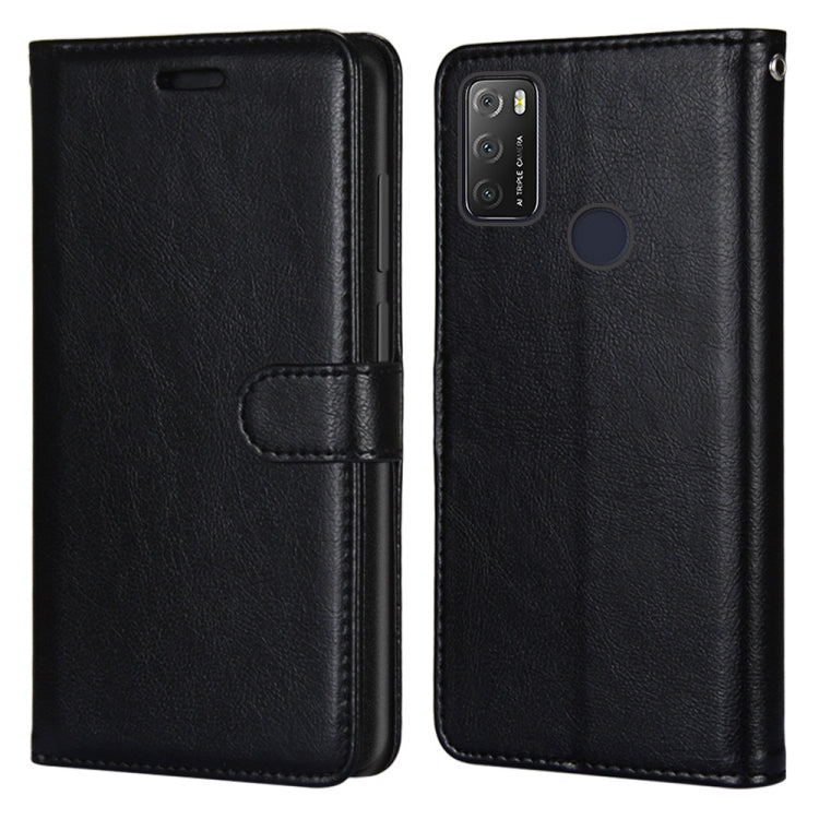 For Alcatel 1S (2021) Pure Color Horizontal Flip PU Leather Case with Holder & Card Slots & Wallet & Photo Frame